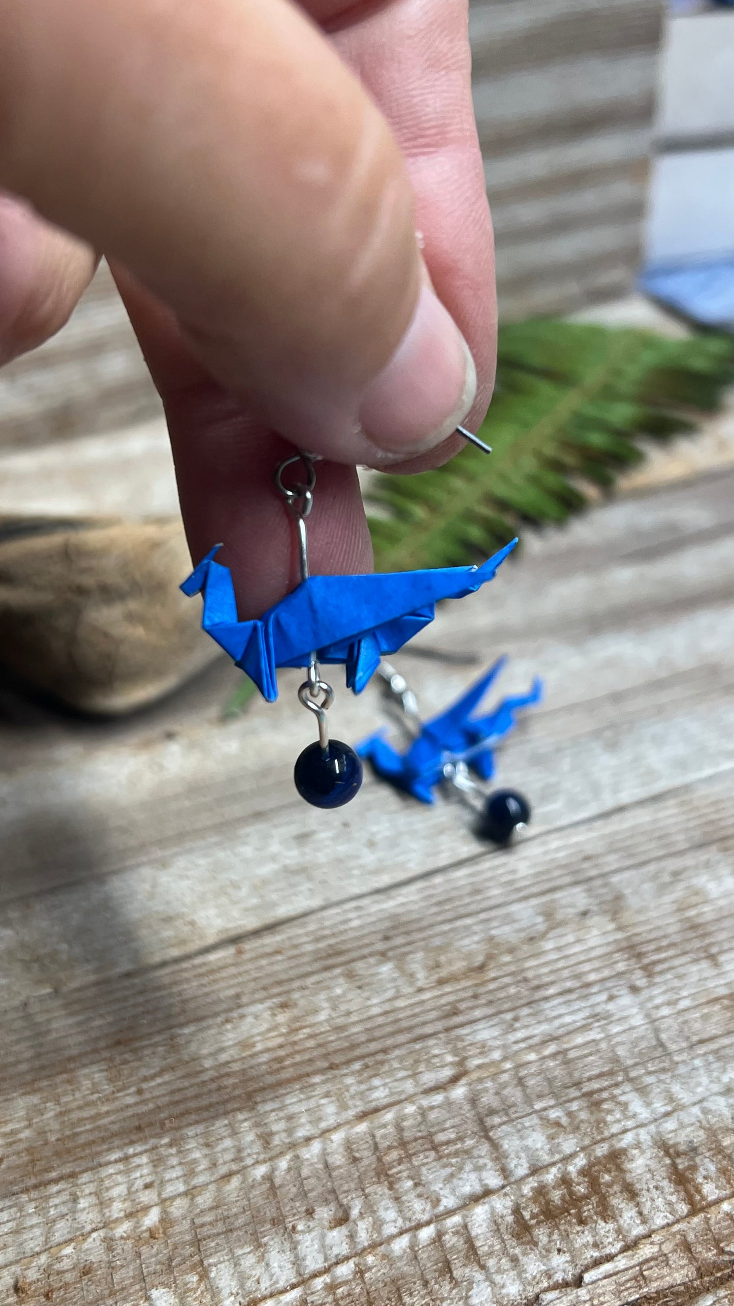 Origami Dragon Earrings