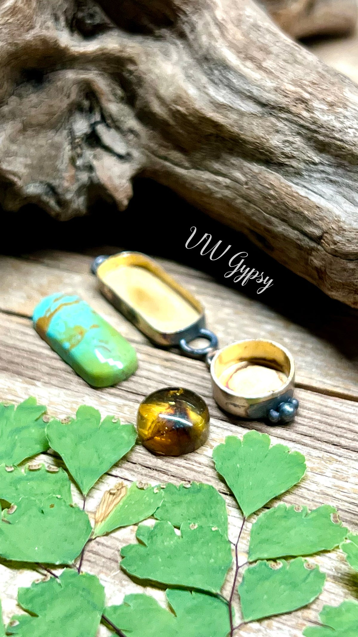 Turquoise & Amber Sterling Silver Necklace Handmade 925 Silver Natural Stone Pendant
