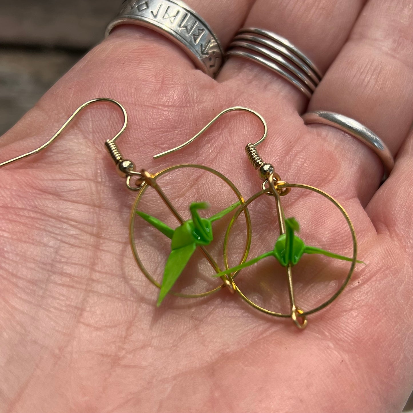 Origami Crane Earrings