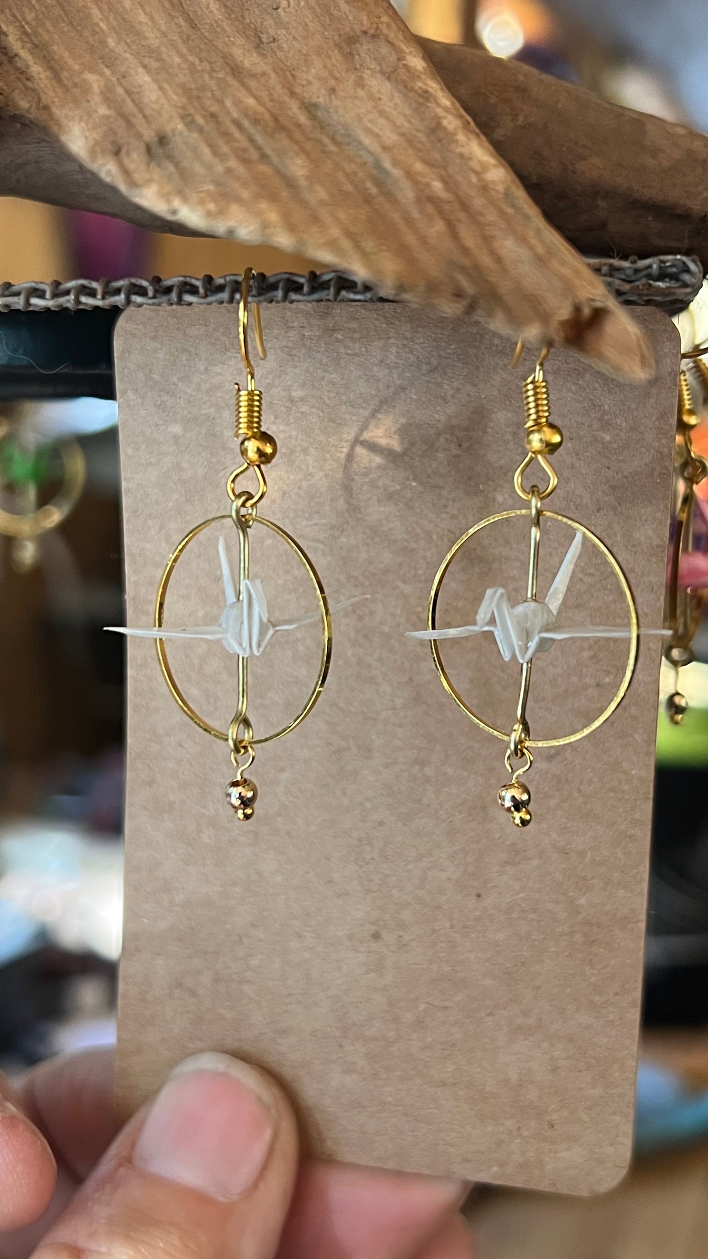 Origami Crane Earrings