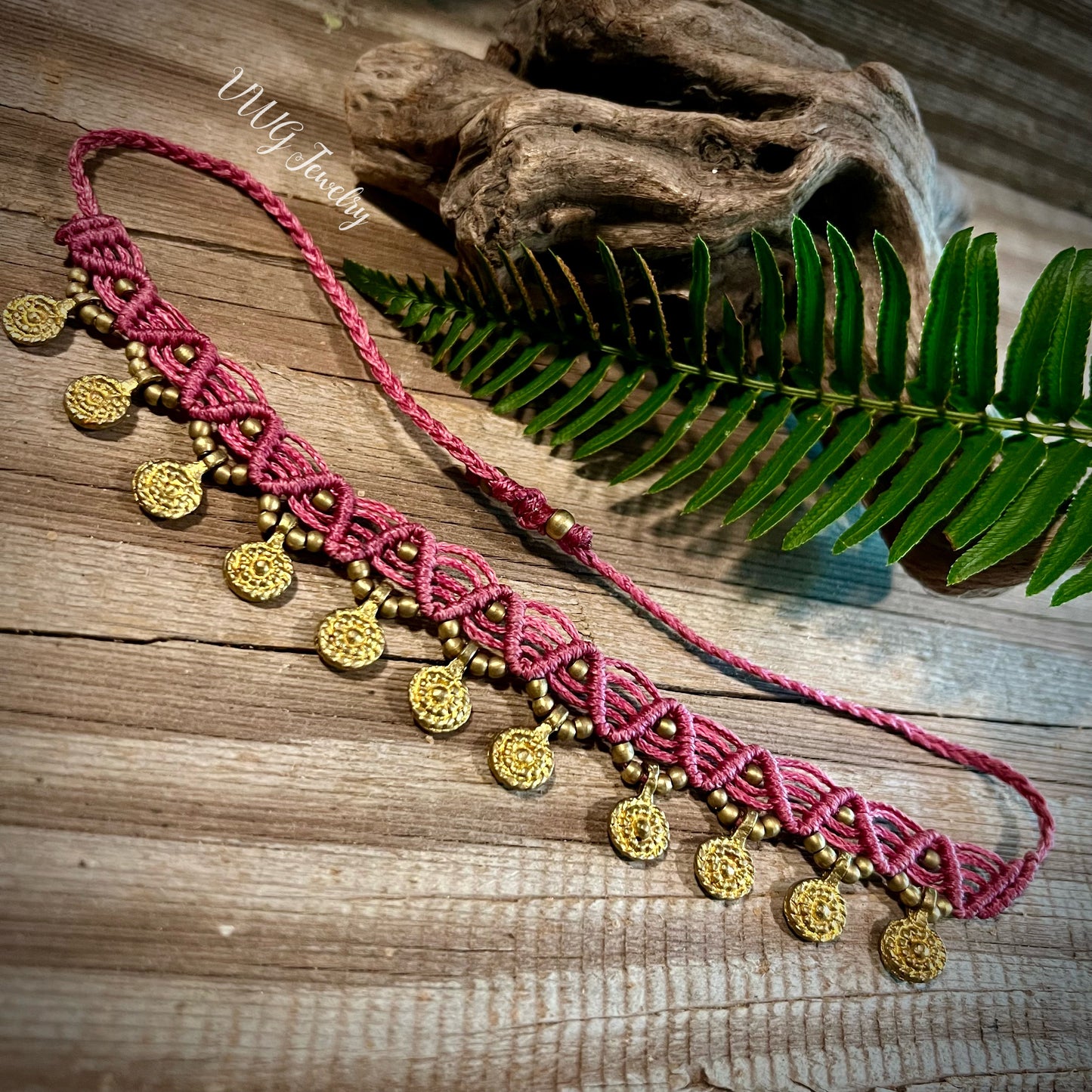 Boho Macrame Anklet Arm Band Bracelet Adjustable