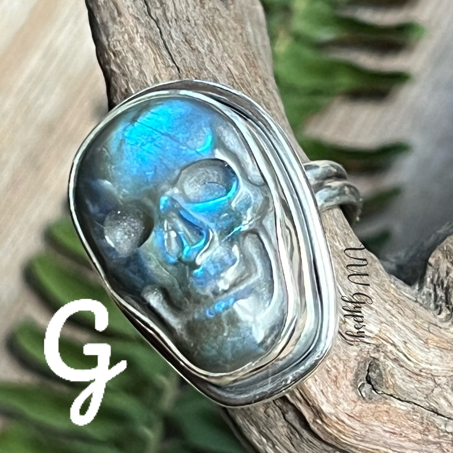 Sugar Skull Stone Rings .925