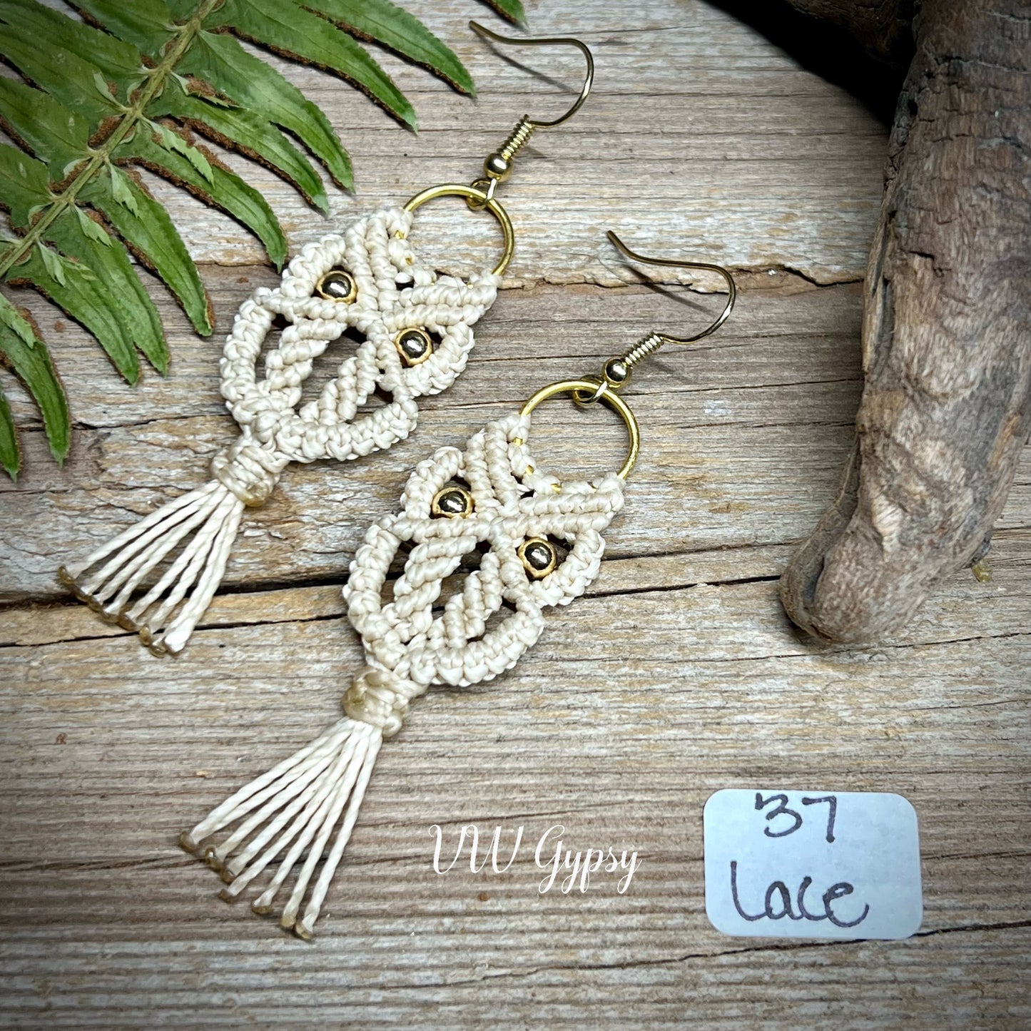 Owl Macramé Earrings Hypo