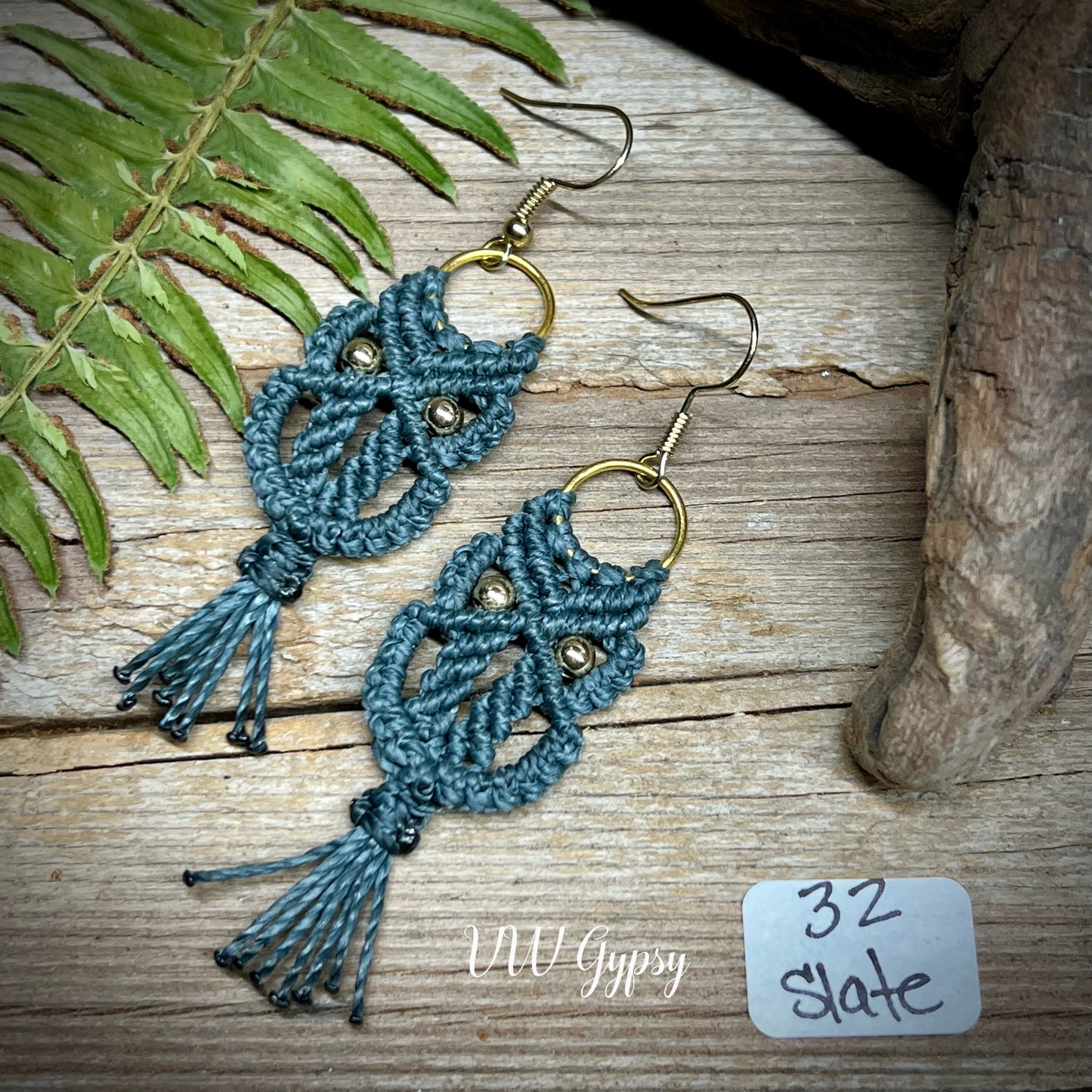 Owl Macramé Earrings Hypo