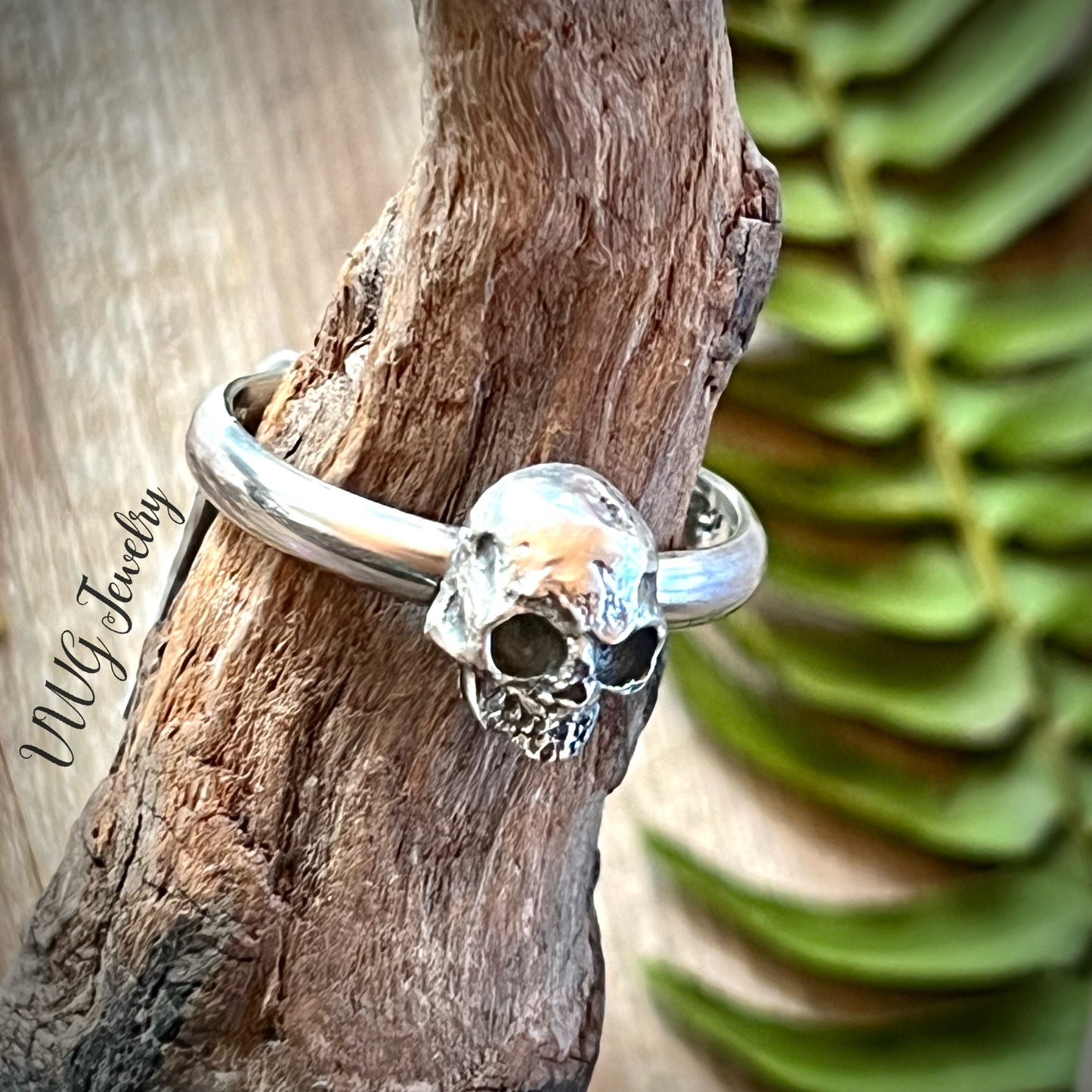 Skull Ring 11 mm Sterling Silver .925