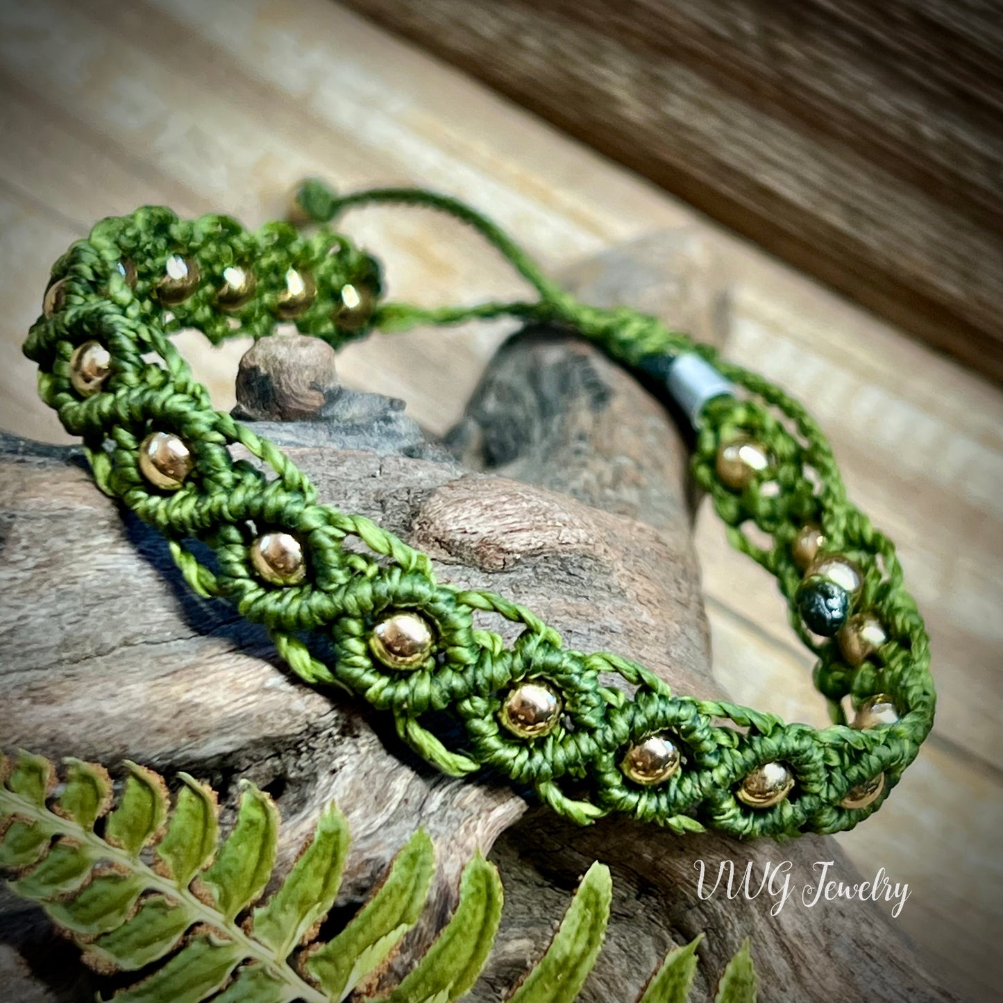 Brass & Lace sm Macrame Bracelet