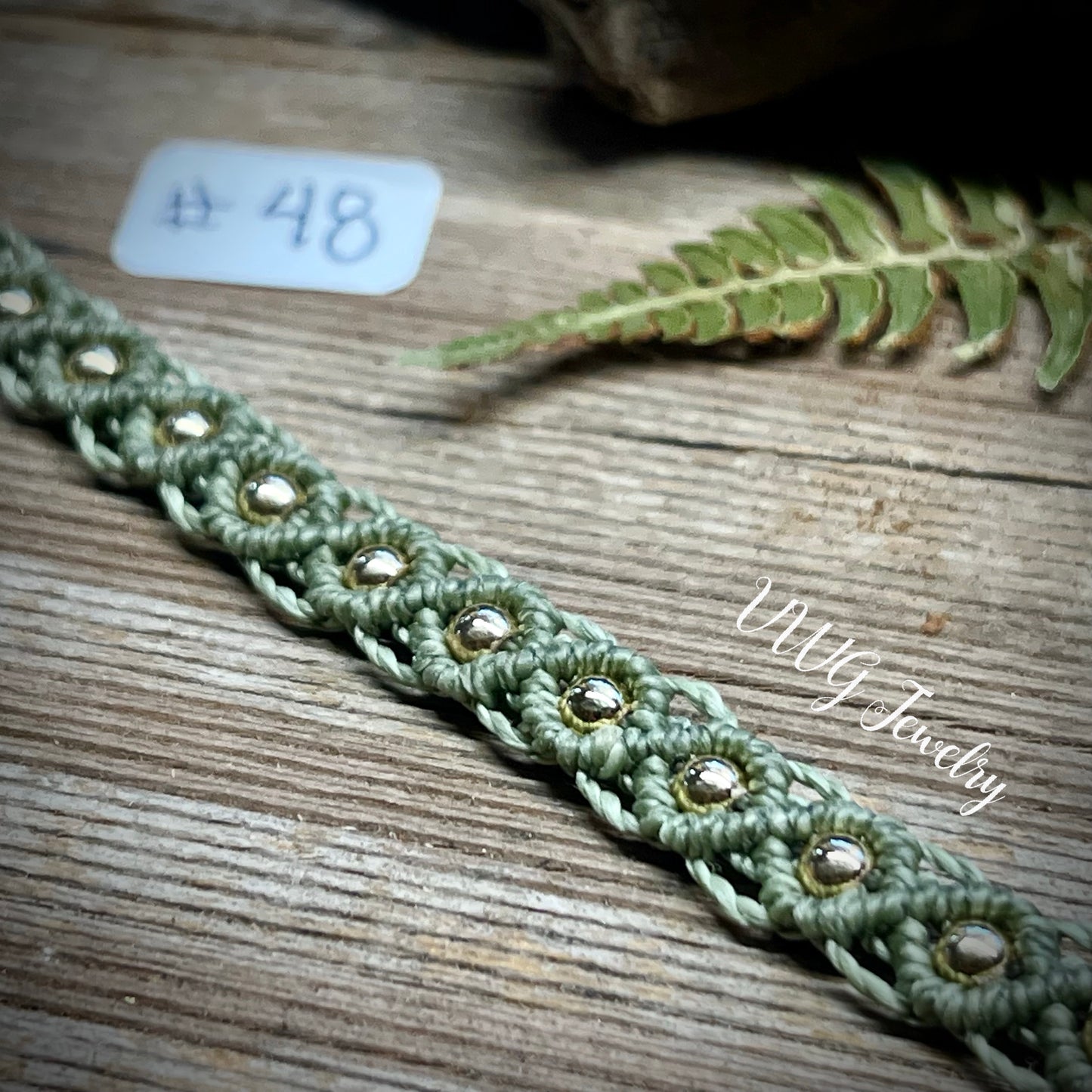 Brass & Lace Macrame Bracelet