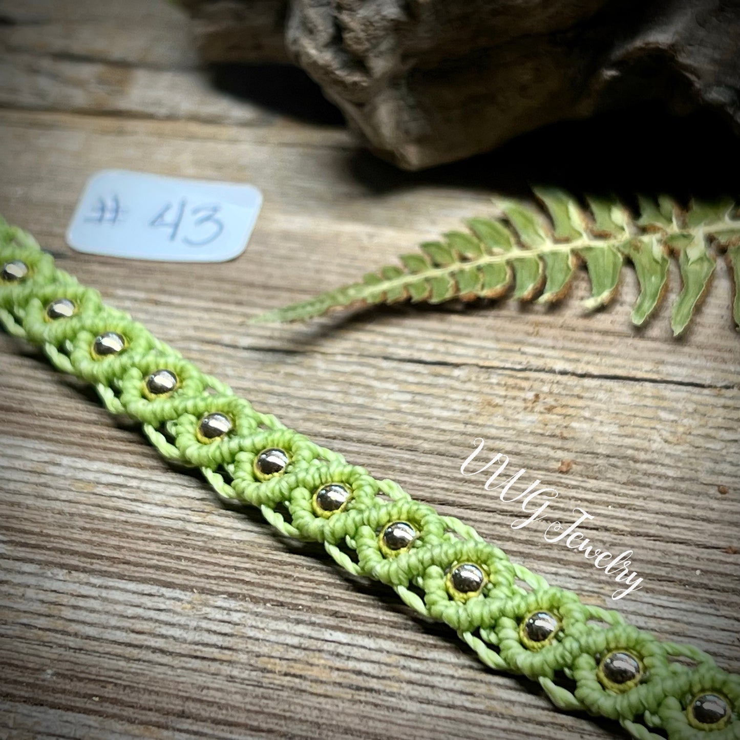 Brass & Lace Macrame Bracelet