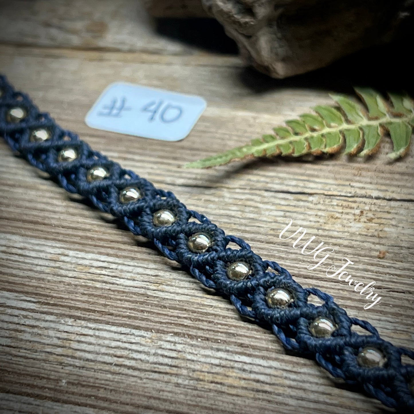 Brass & Lace Macrame Bracelet