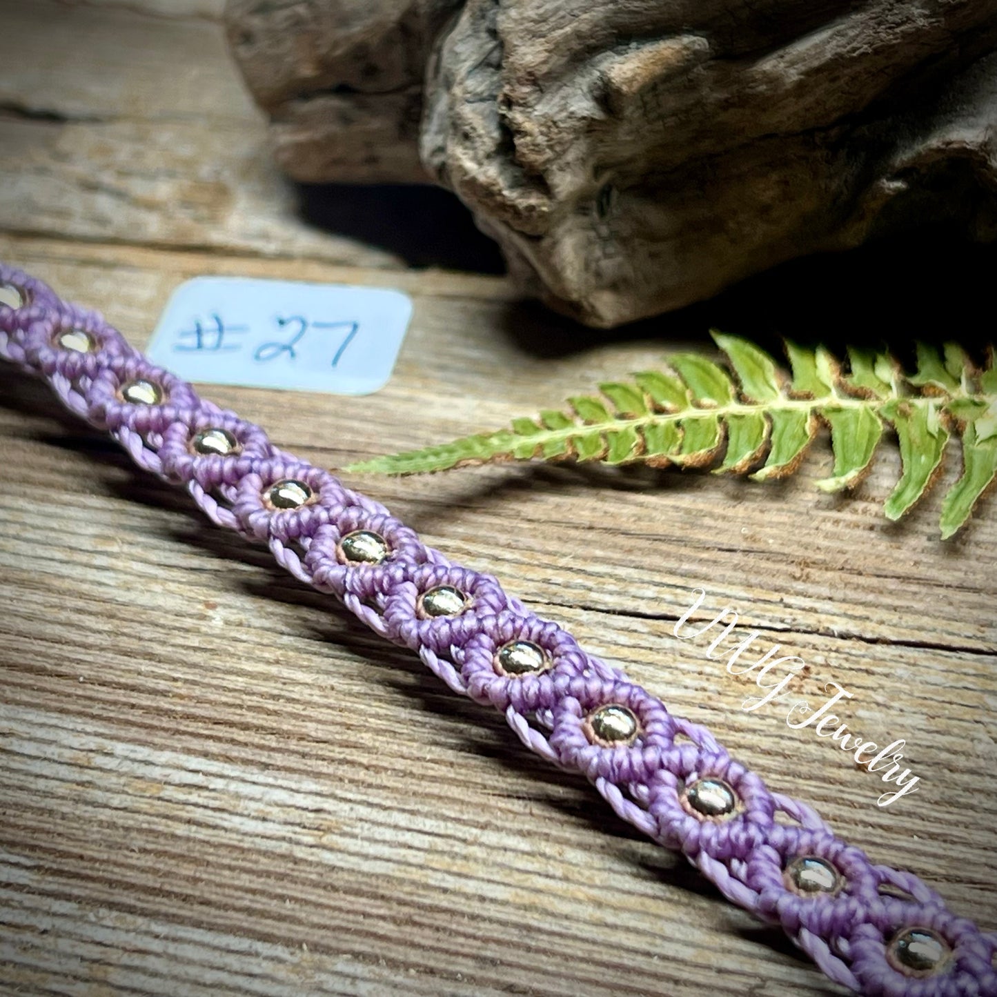 Brass & Lace Macrame Bracelet