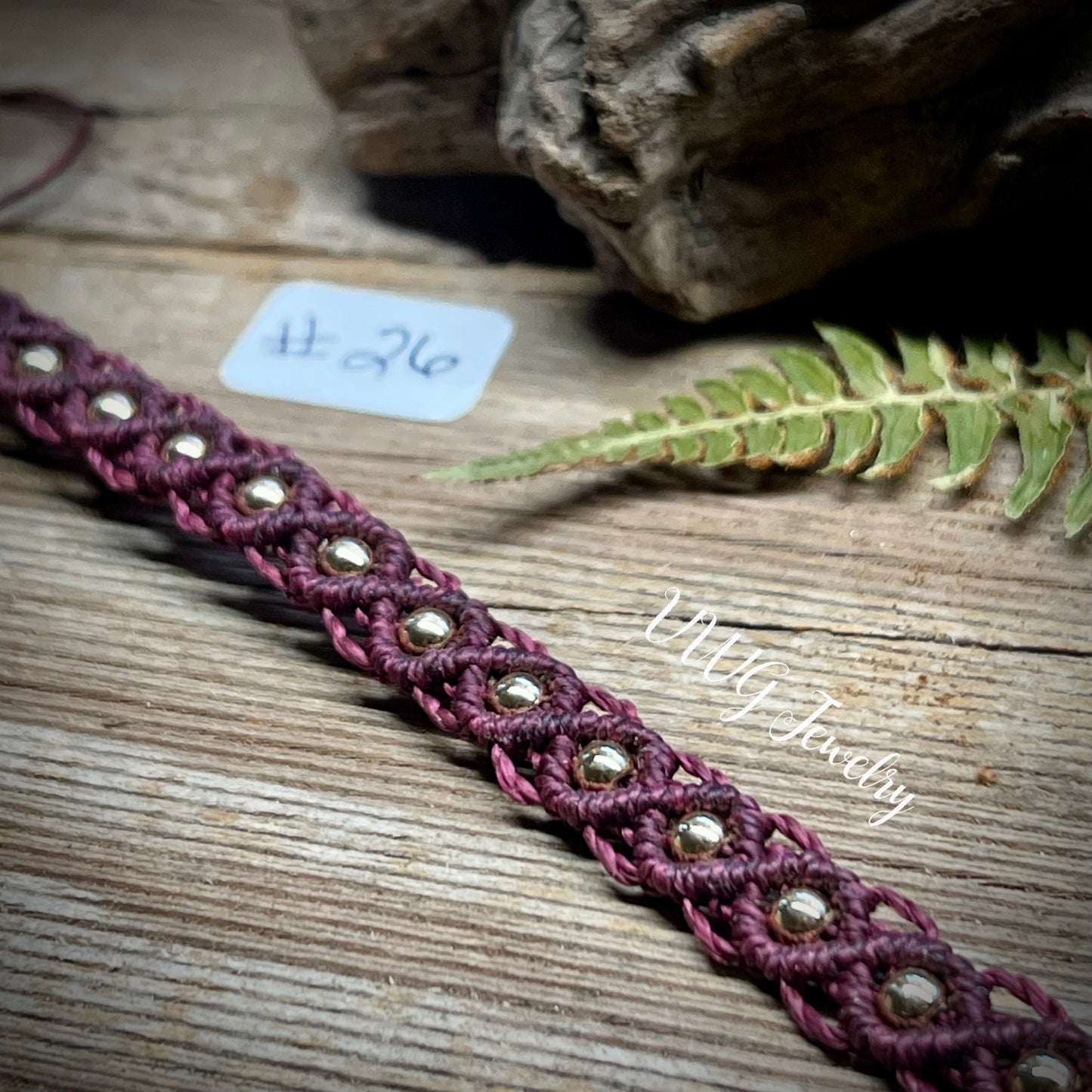 Brass & Lace Macrame Bracelet
