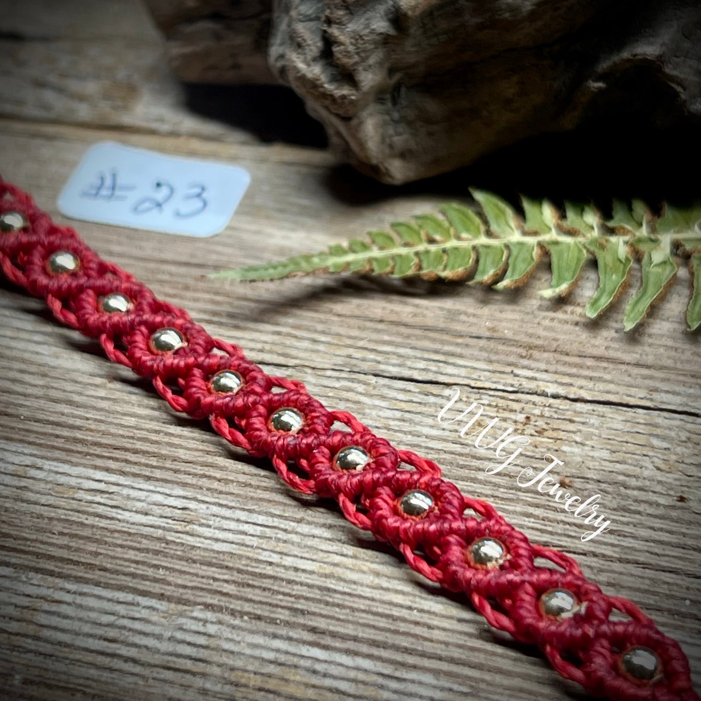 Brass & Lace Macrame Bracelet