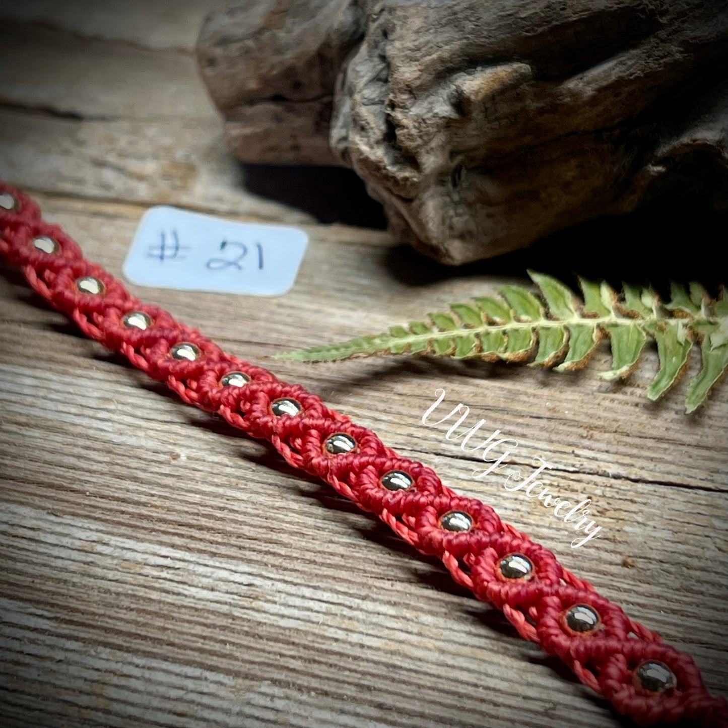 Brass & Lace Macrame Bracelet