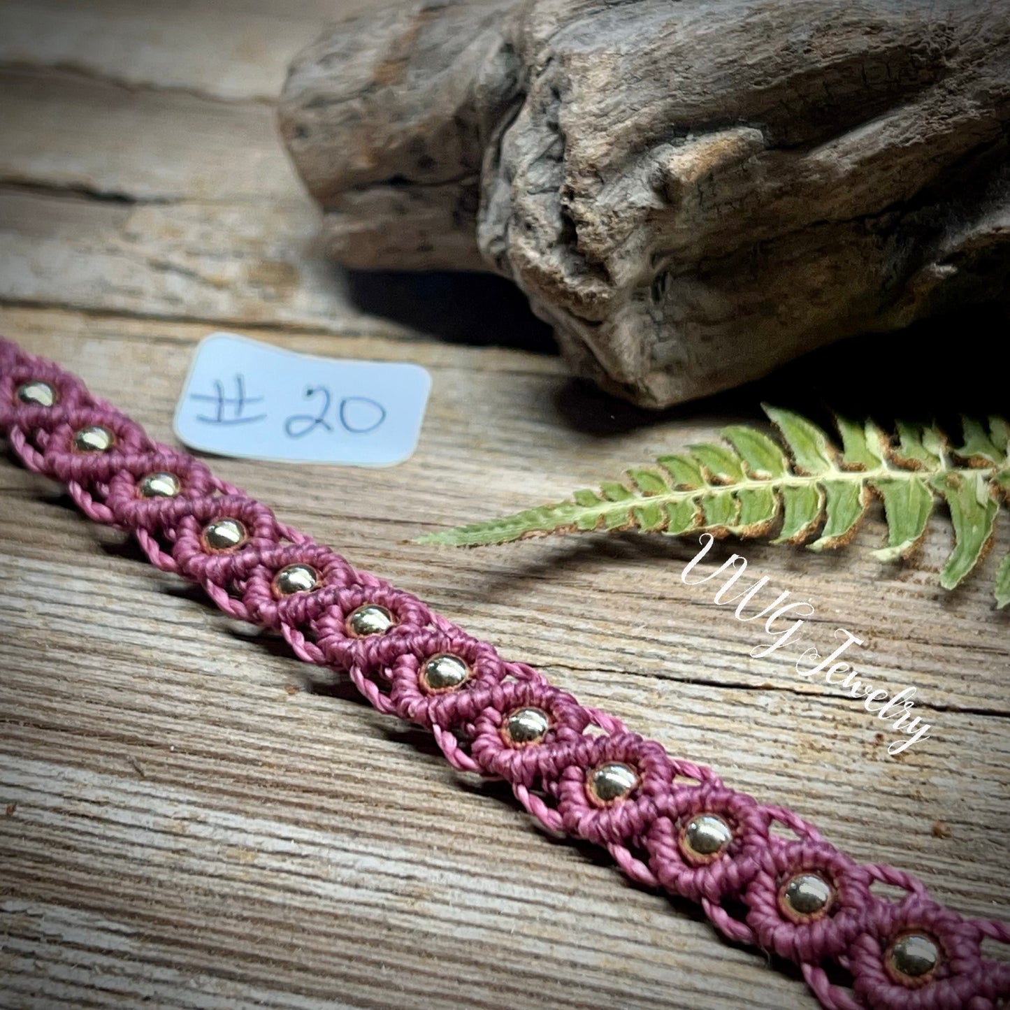 Brass & Lace Macrame Bracelet