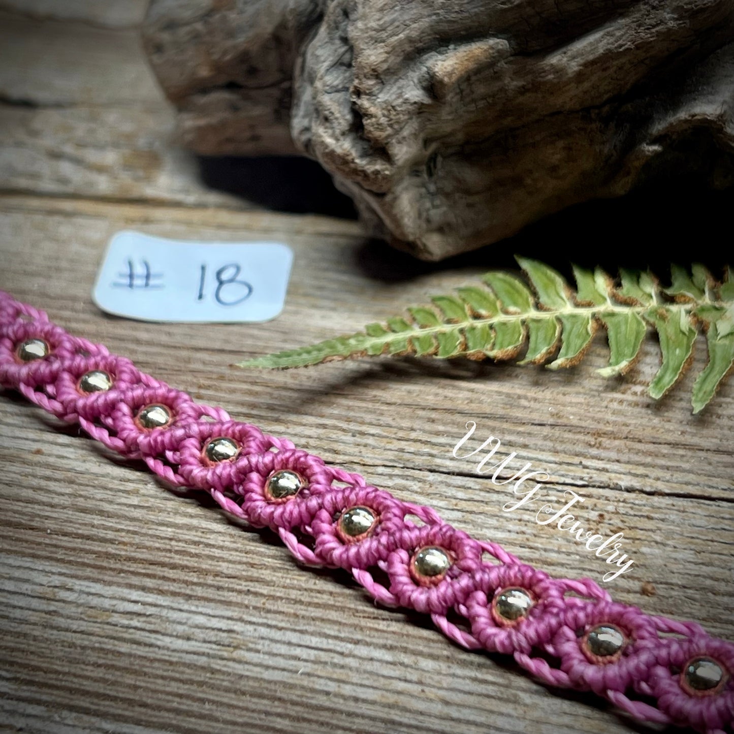 Brass & Lace Macrame Bracelet
