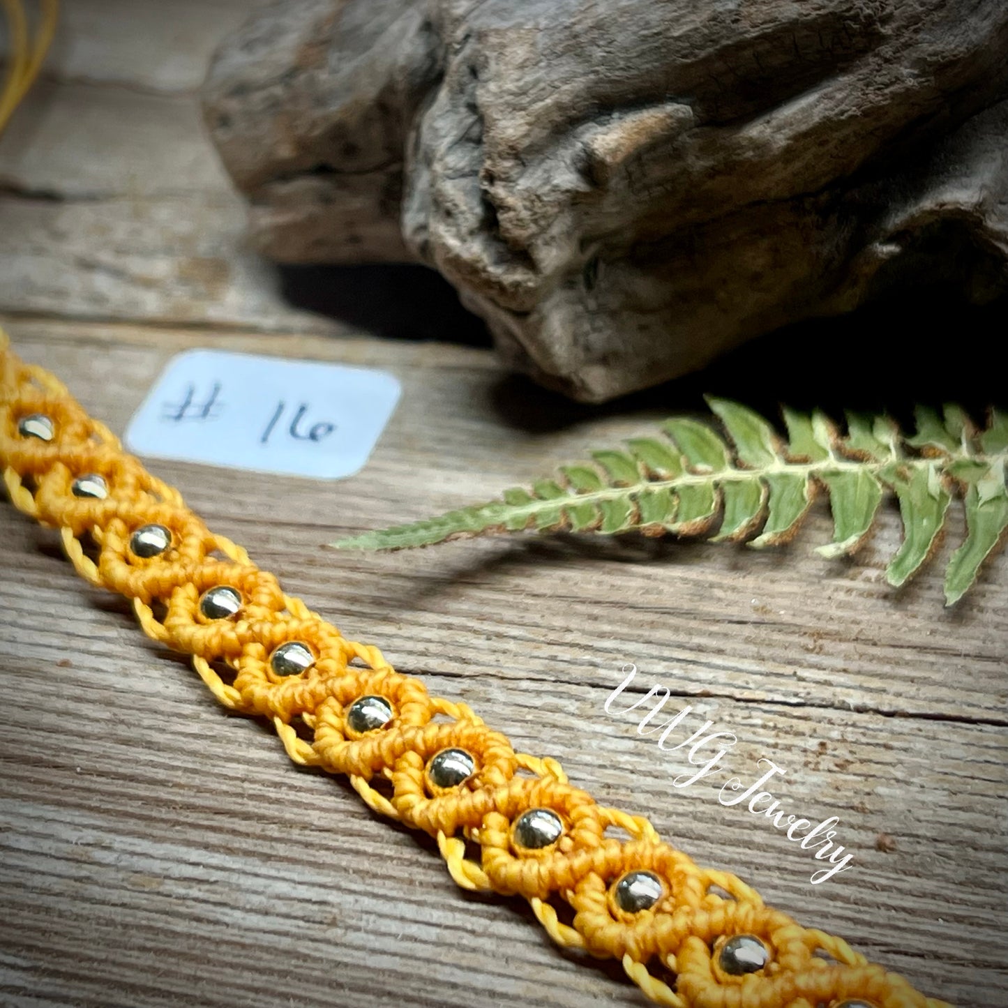 Brass & Lace Macrame Bracelet
