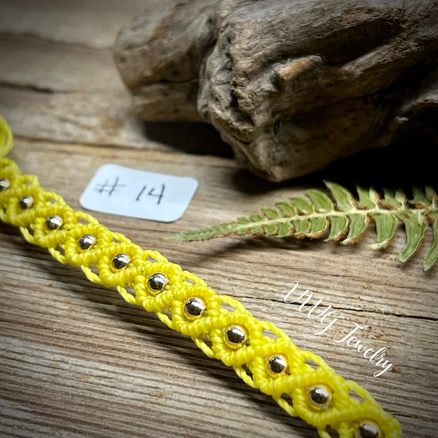 Brass & Lace Macrame Bracelet