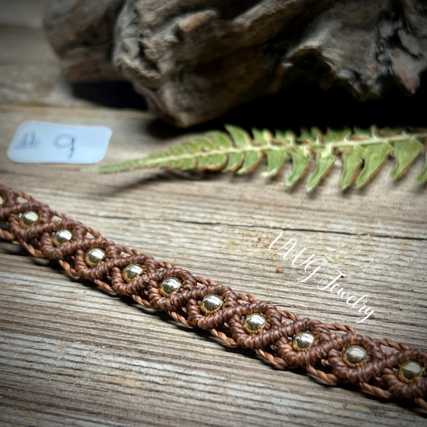 Brass & Lace Macrame Bracelet