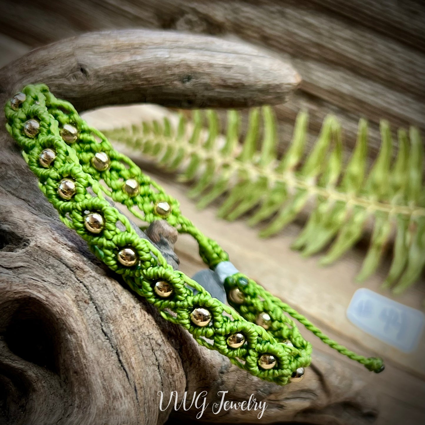 Brass & Lace Macrame Bracelet