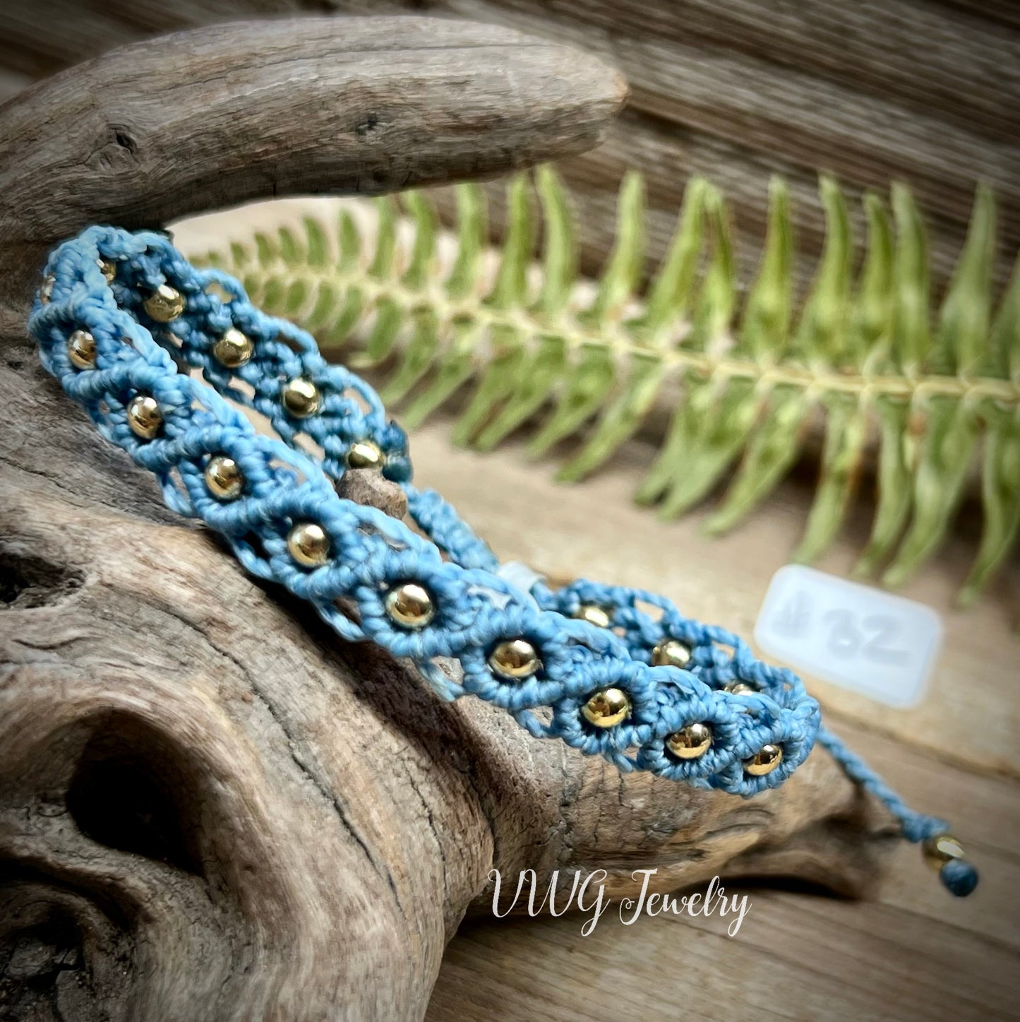 Brass & Lace Macrame Bracelet