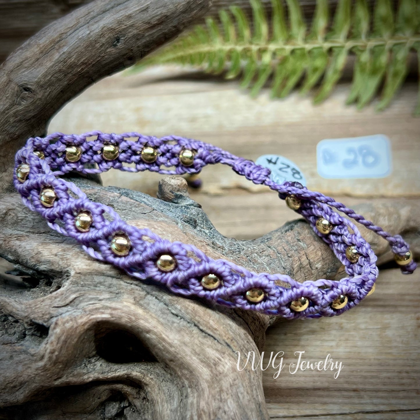 Brass & Lace Macrame Bracelet