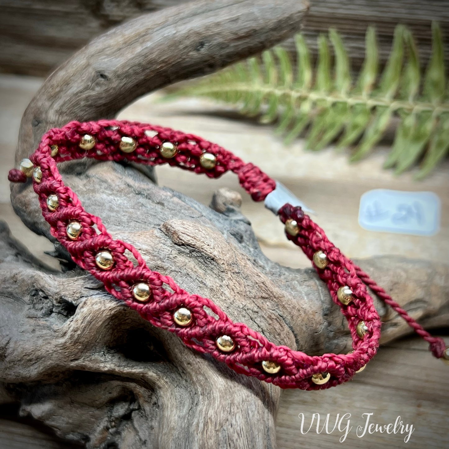 Brass & Lace Macrame Bracelet