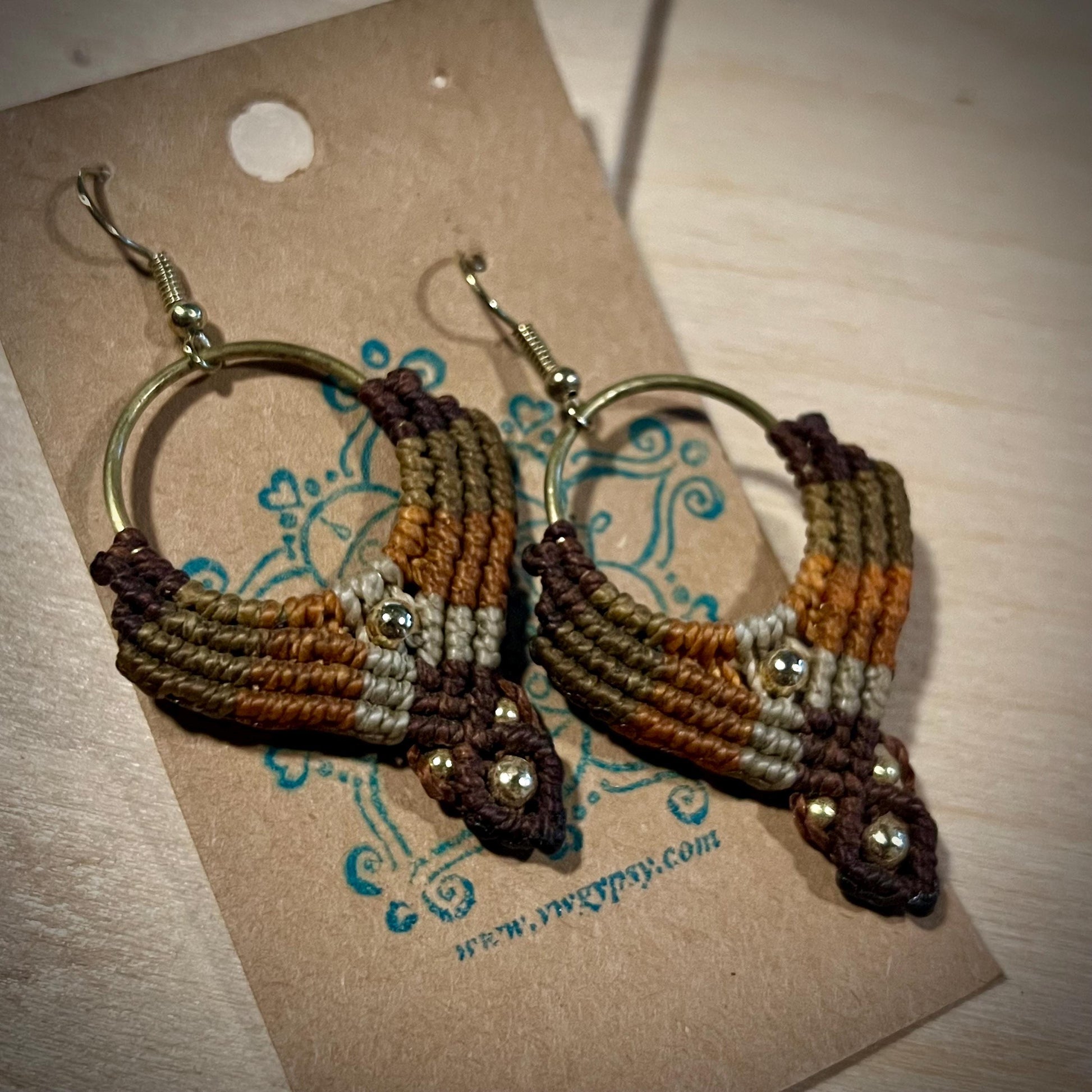 Macrame 4 Color Boho Earrings Lightweight Hypoallergenic