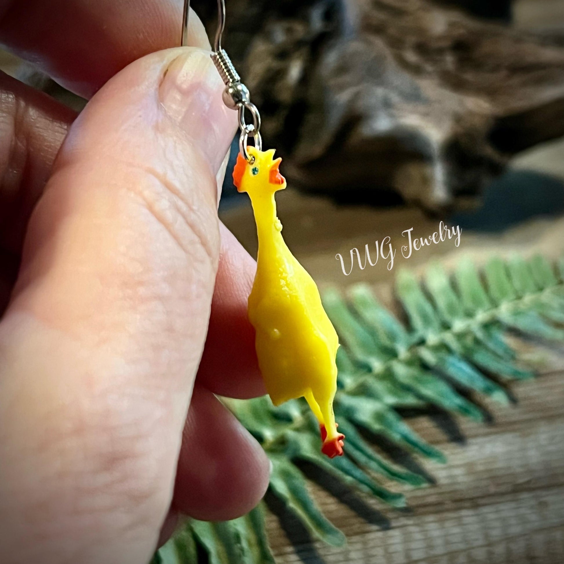 Rubber Chicken Earrings