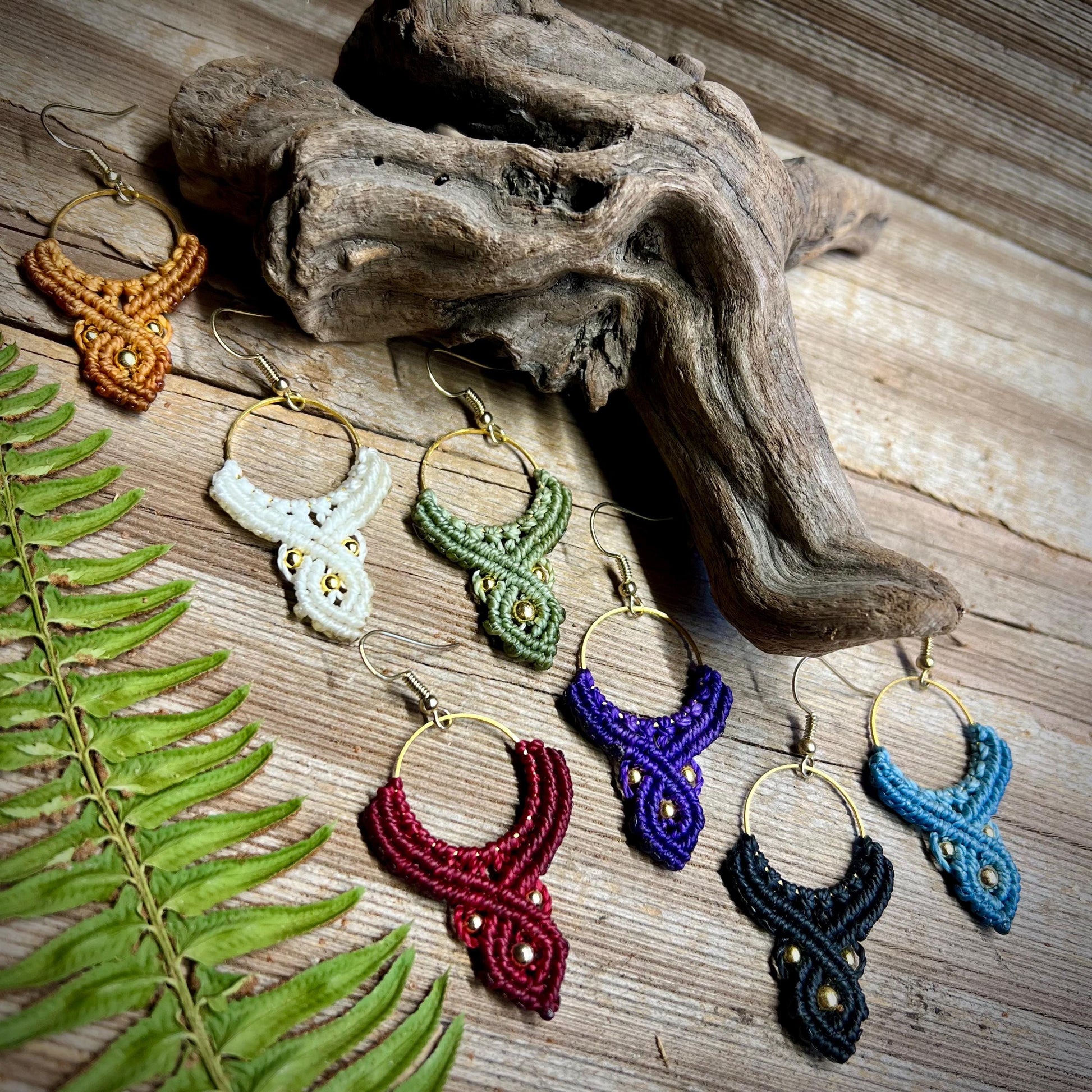 Macramé Bohemian Drop Earrings Hypoallergenic Lightweight Jewelry