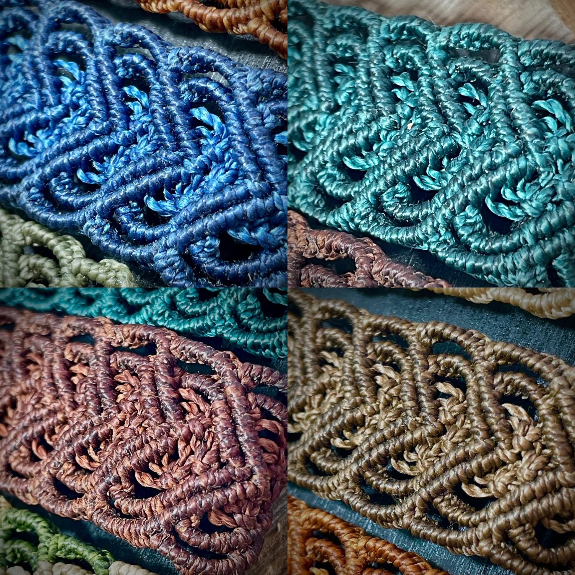 Macrame Corazón Heart Bracelet Handmade Adjustable