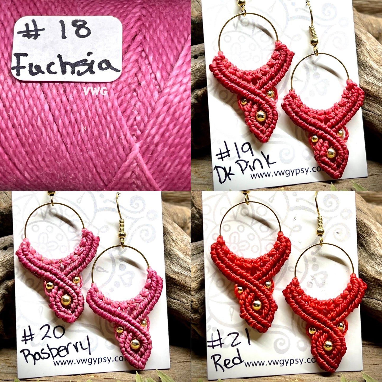 Macramé Bohemian Drop Earrings Hypoallergenic Lightweight Jewelry