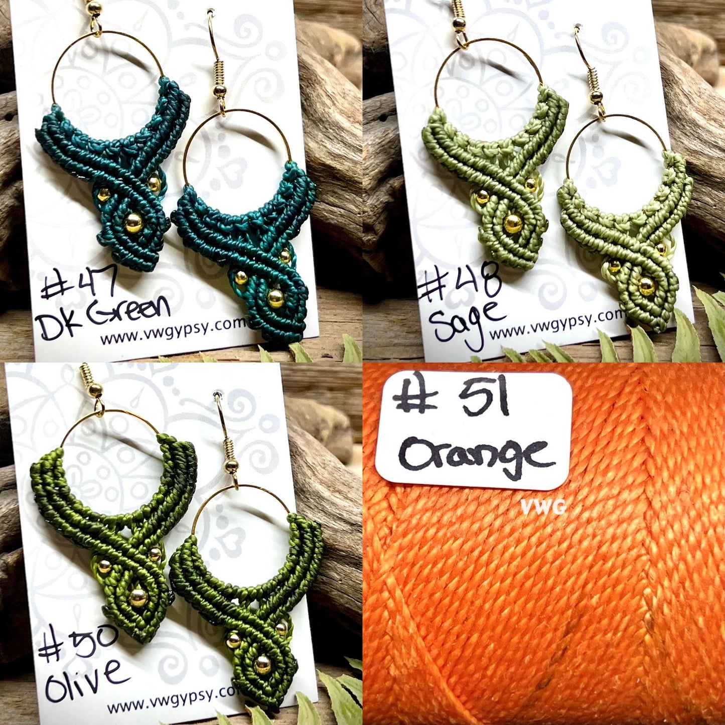 Macramé Bohemian Drop Earrings Hypoallergenic Lightweight Jewelry