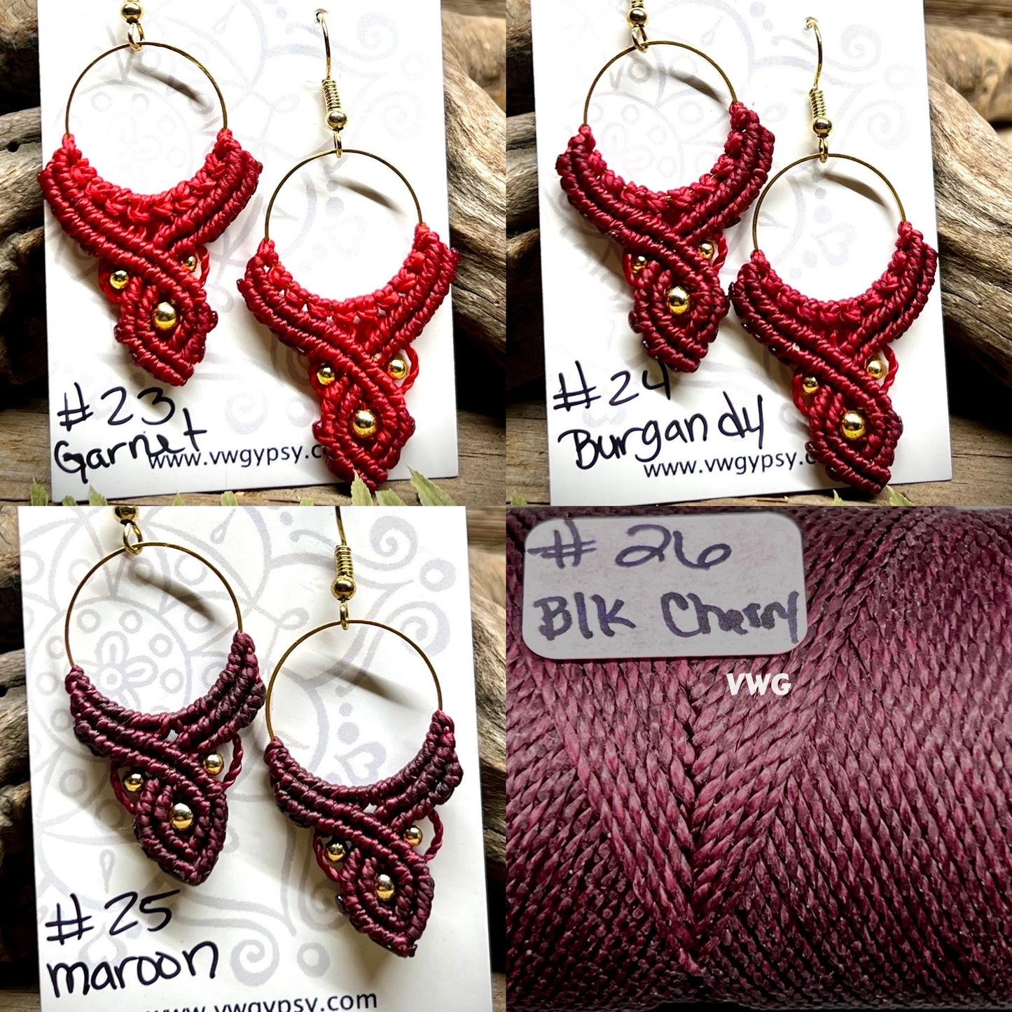 Macramé Bohemian Drop Earrings Hypoallergenic Lightweight Jewelry