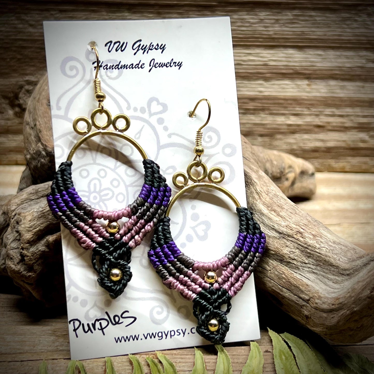 Macrame 4 Color Boho Earrings Lightweight Hypoallergenic