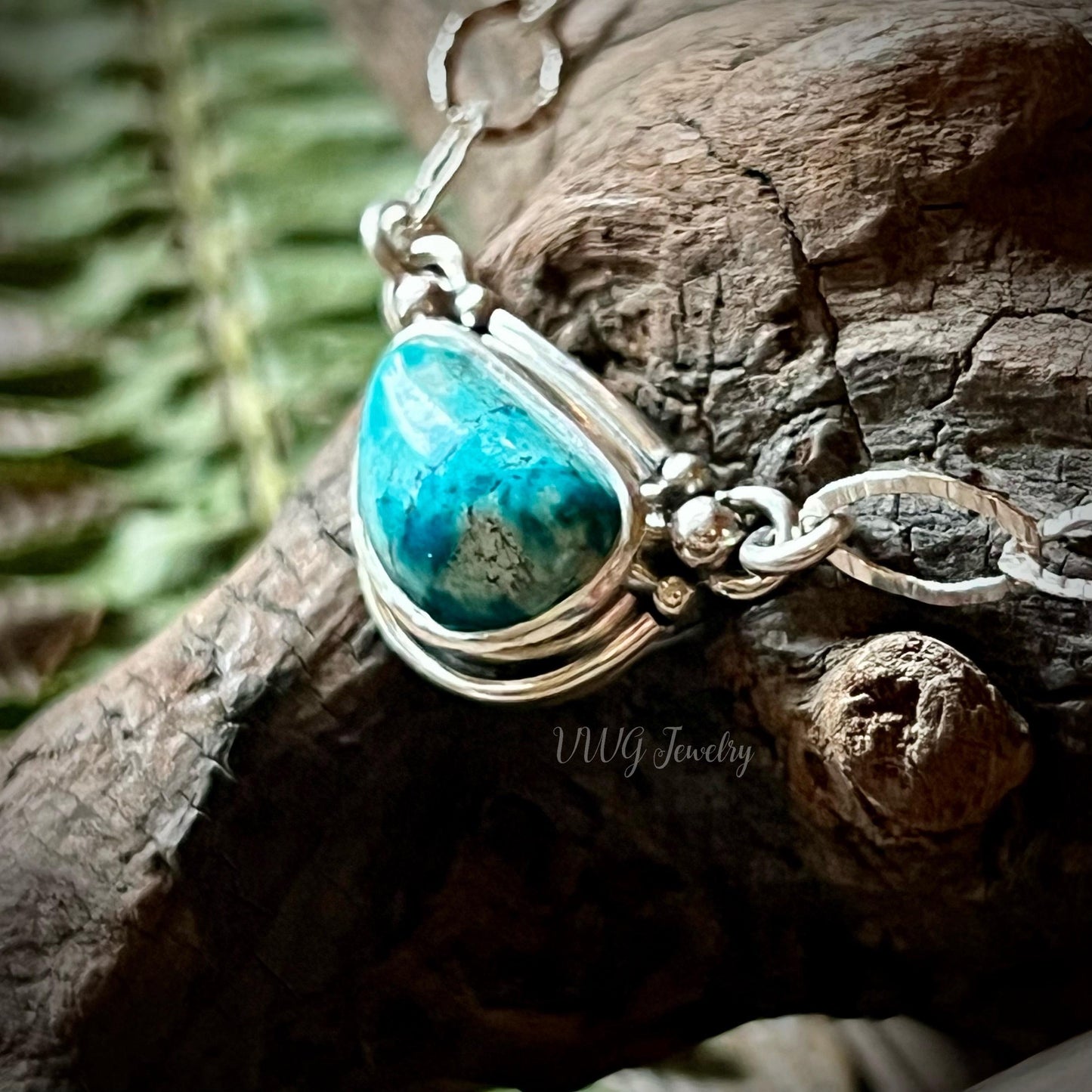 Turquoise Sm Sterling Silver Necklace Handmade 925 Blue Gemstone Pendant