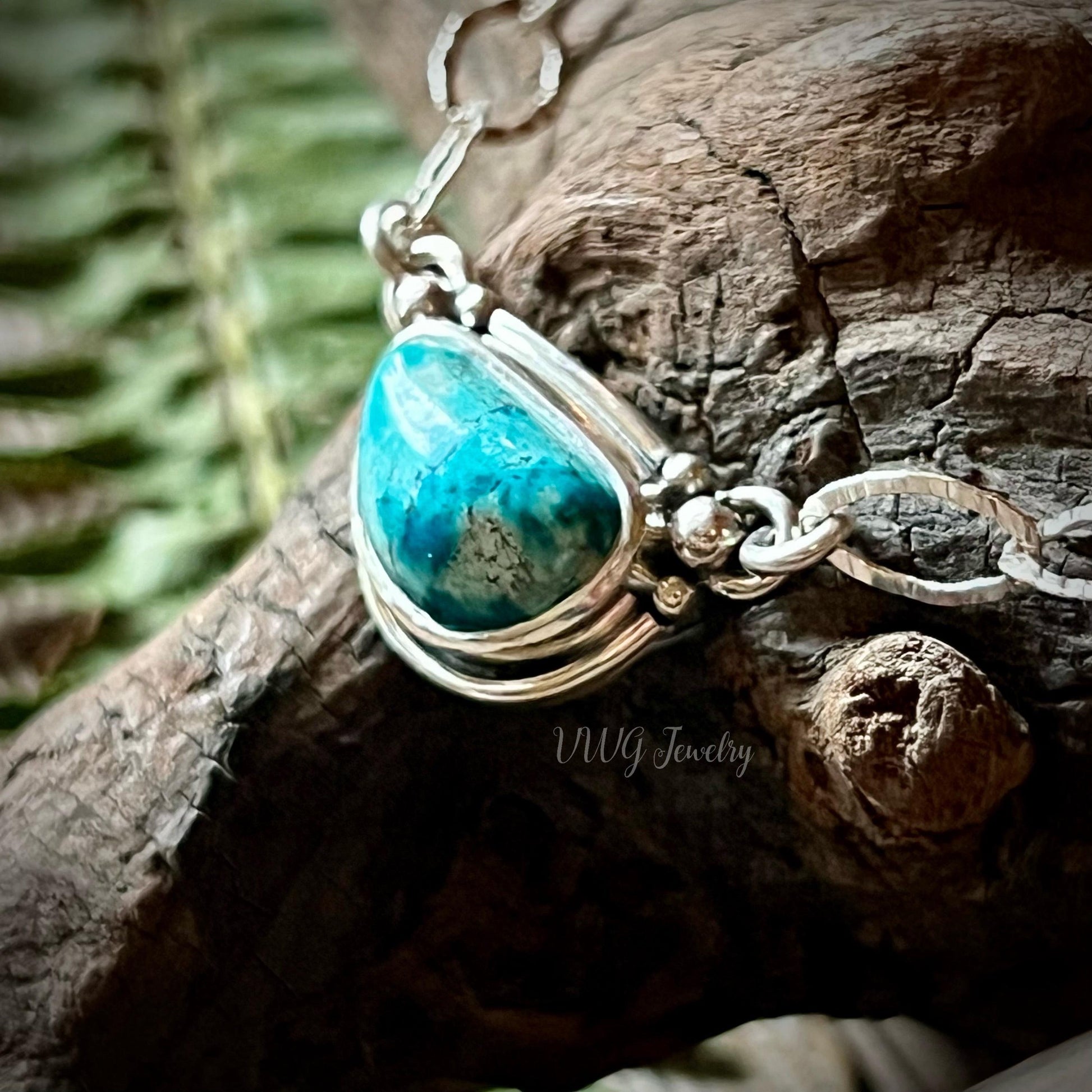 Turquoise Sm Sterling Silver Necklace Handmade 925 Blue Gemstone Pendant