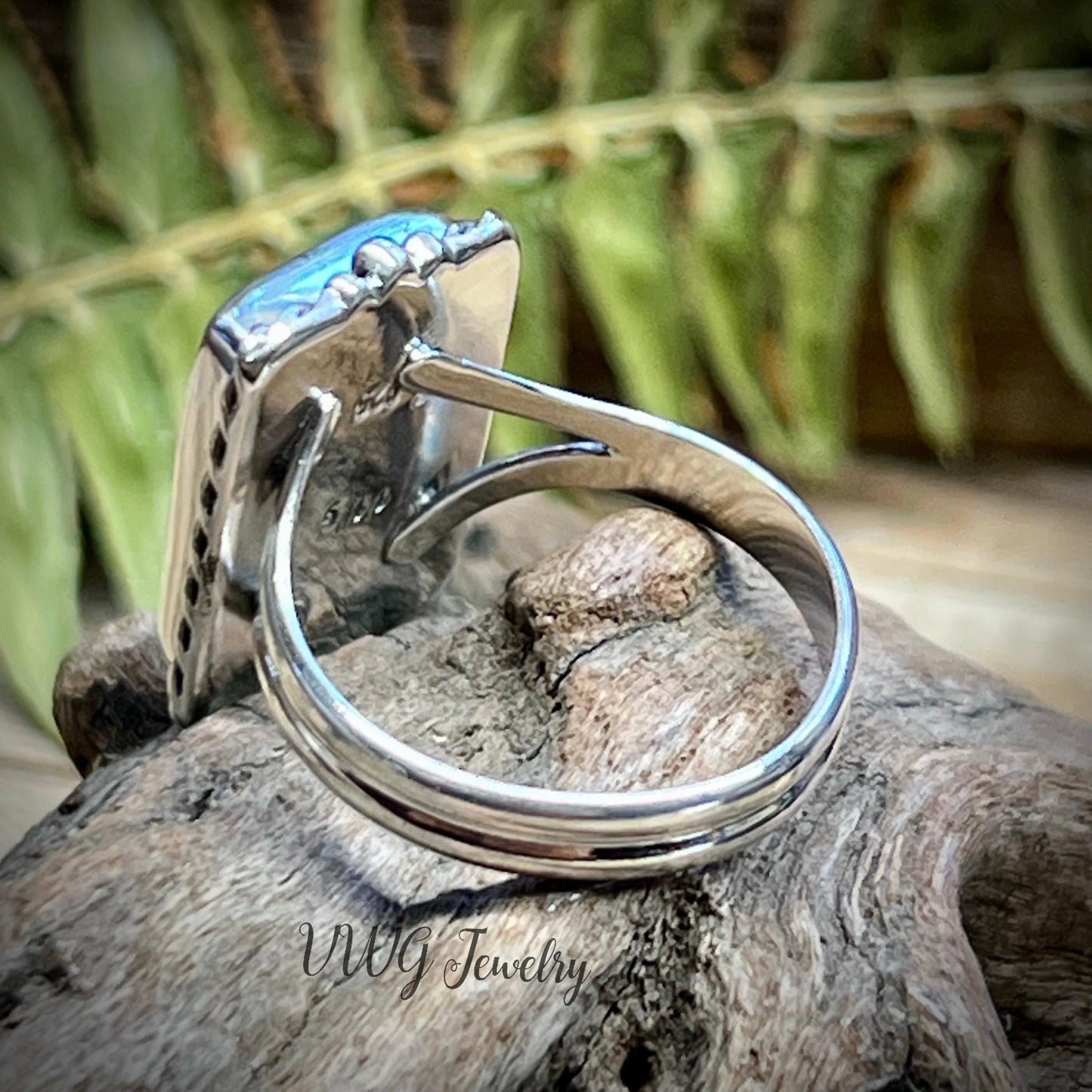 Rainbow Moonstone Sterling Silver Ring Handmade 925