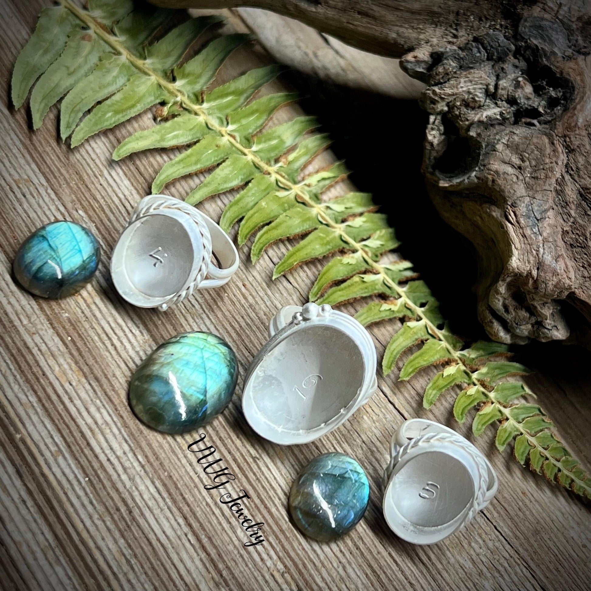 Labradorite Sterling Silver Ring Handmade Blue Gemstone 925 Rings