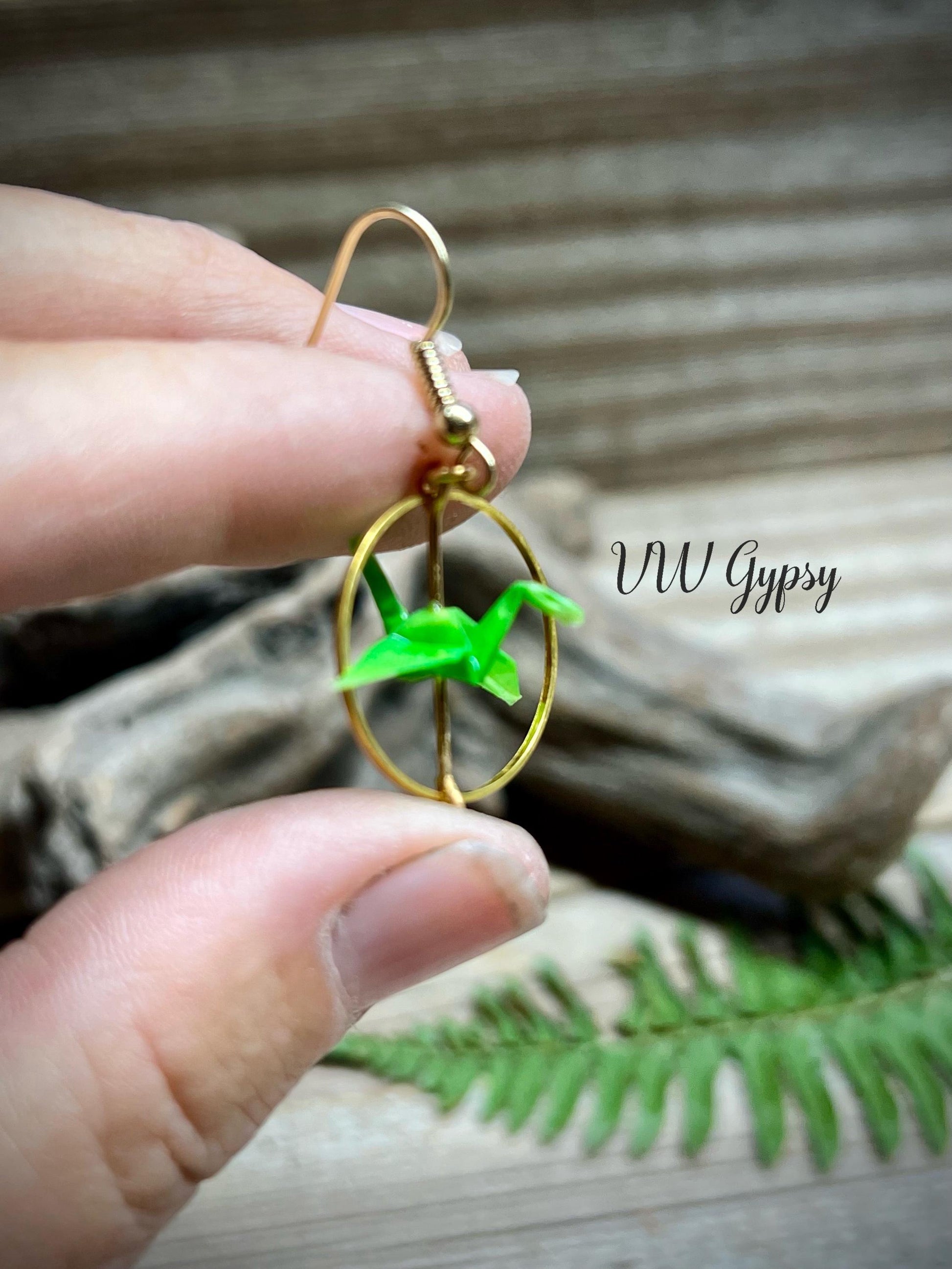 Origami Crane Earrings | Handmade Japanese Paper Crane Earrings | Symbol of Peace & Hope