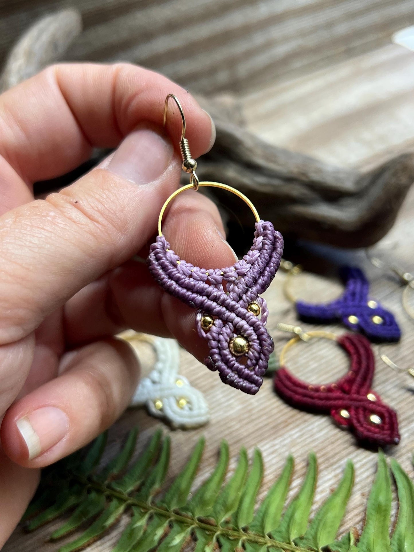 Macramé Bohemian Drop Earrings Hypoallergenic Lightweight Jewelry