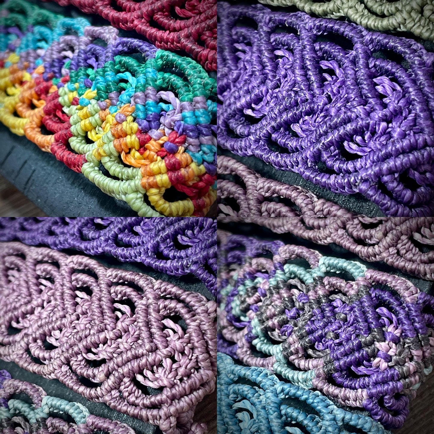 Macrame Corazón Heart Bracelet Handmade Adjustable