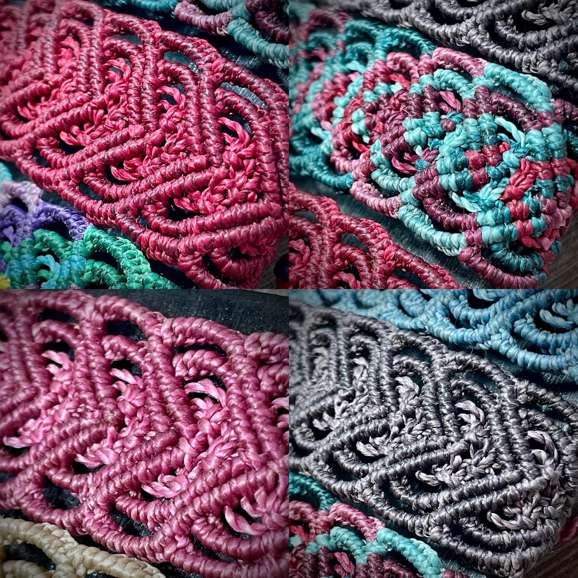 Macrame Corazón Heart Bracelet Handmade Adjustable