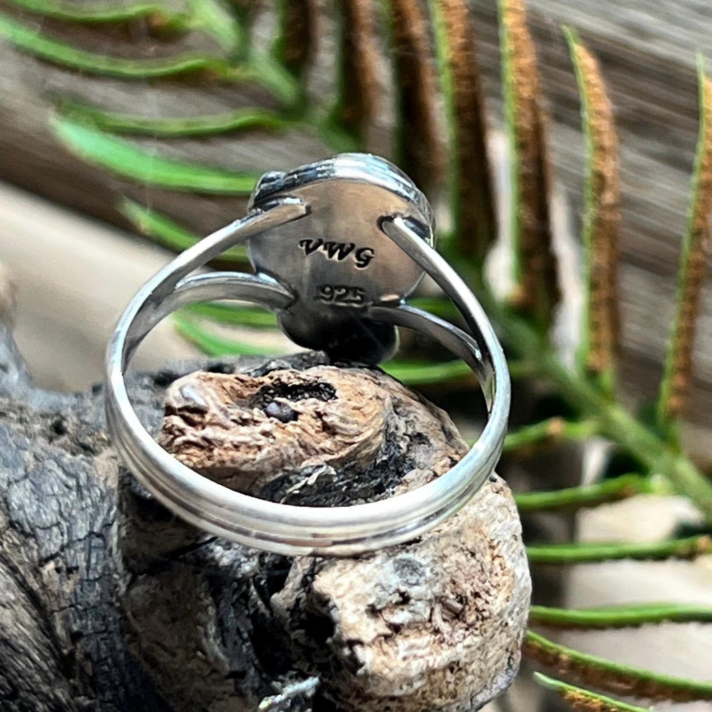 Peridot Leaf Sterling Silver Ring Size 7.5 Handmade 925 Silver Ring Natural Peridot August Birthstone Ring Artisan Nature Jewelry