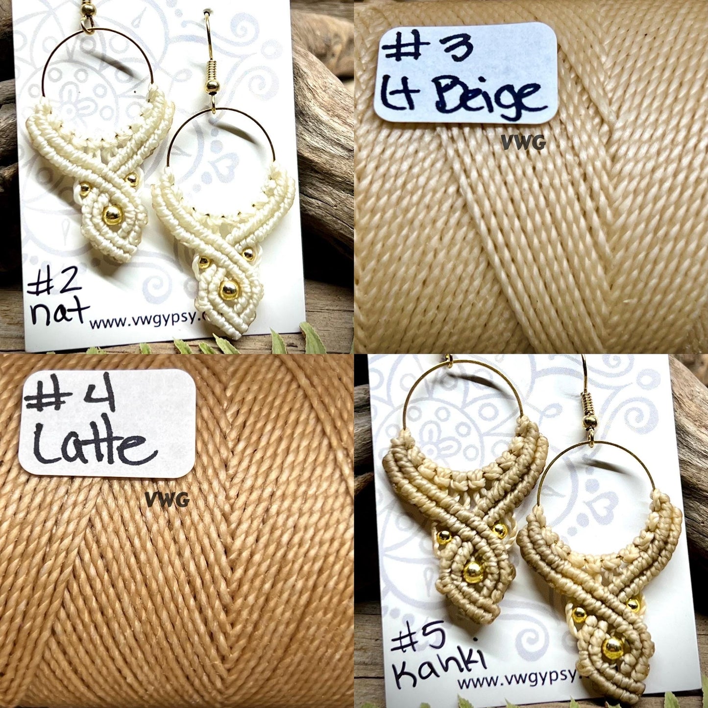 Macramé Bohemian Drop Earrings Hypoallergenic Lightweight Jewelry