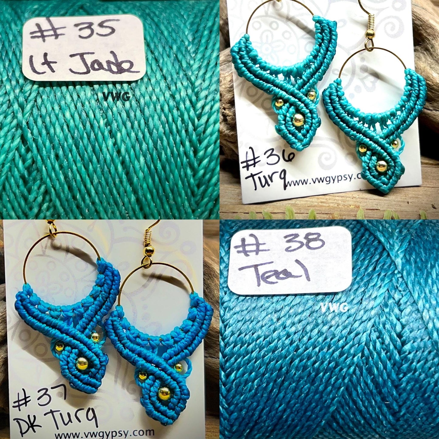 Macramé Bohemian Drop Earrings Hypoallergenic Lightweight Jewelry