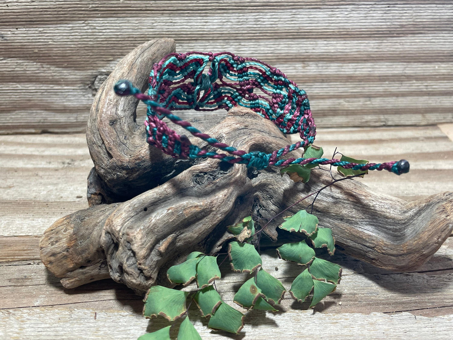 Color Waves Macrame Bracelet Adjustable Woven Handmade Boho Friendship