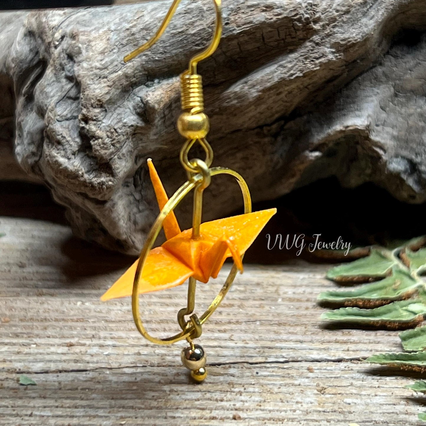 Origami Crane Earrings | Handmade Japanese Paper Crane Earrings | Symbol of Peace & Hope