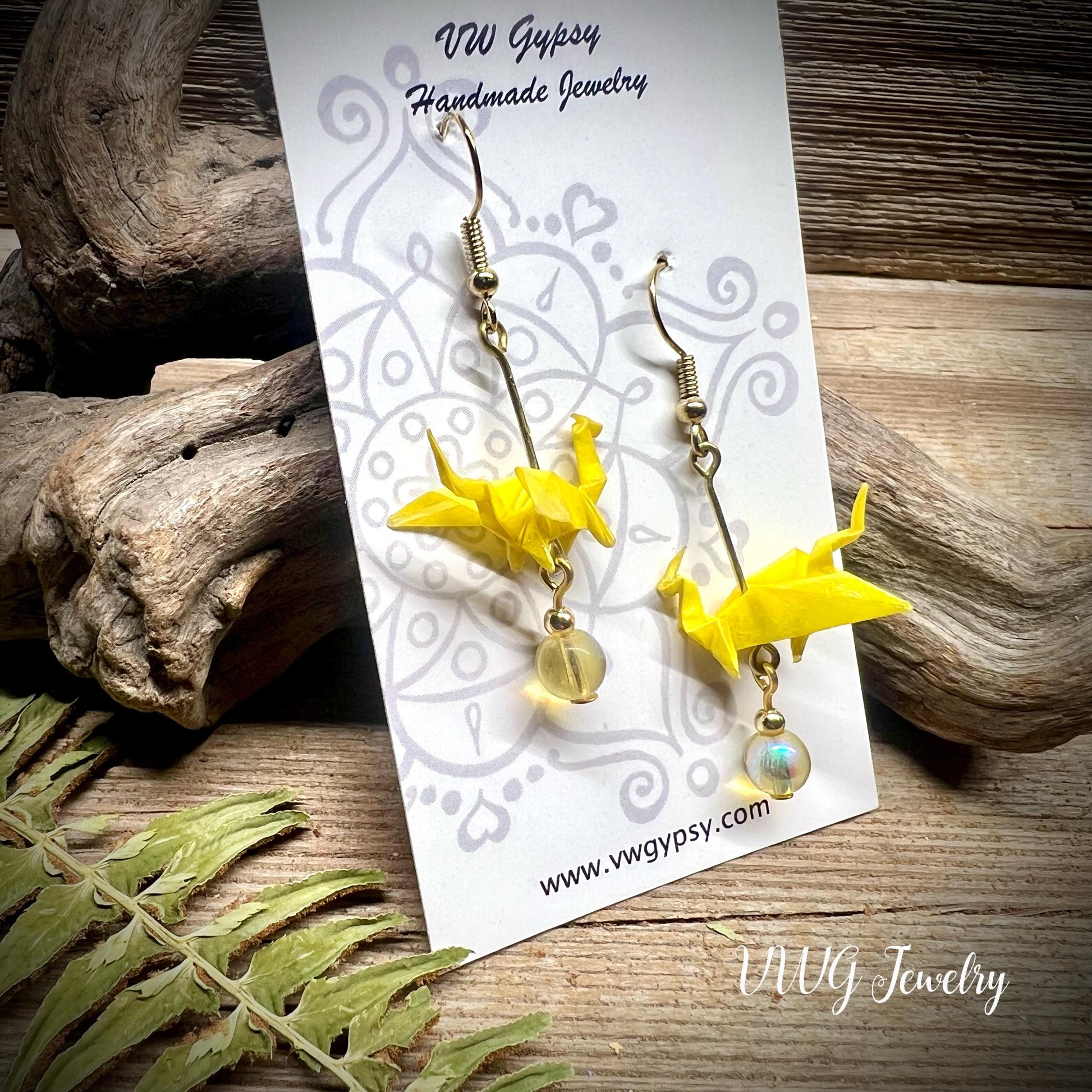 Origami Dragon Earrings | Handmade Japanese Paper Dragon Earrings | Fantasy Dragon Jewelry