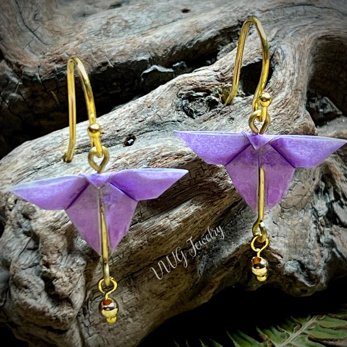 Origami Butterfly Earrings | Handmade Japanese Paper Butterfly Earrings | Lightweight Nature Jewelry
