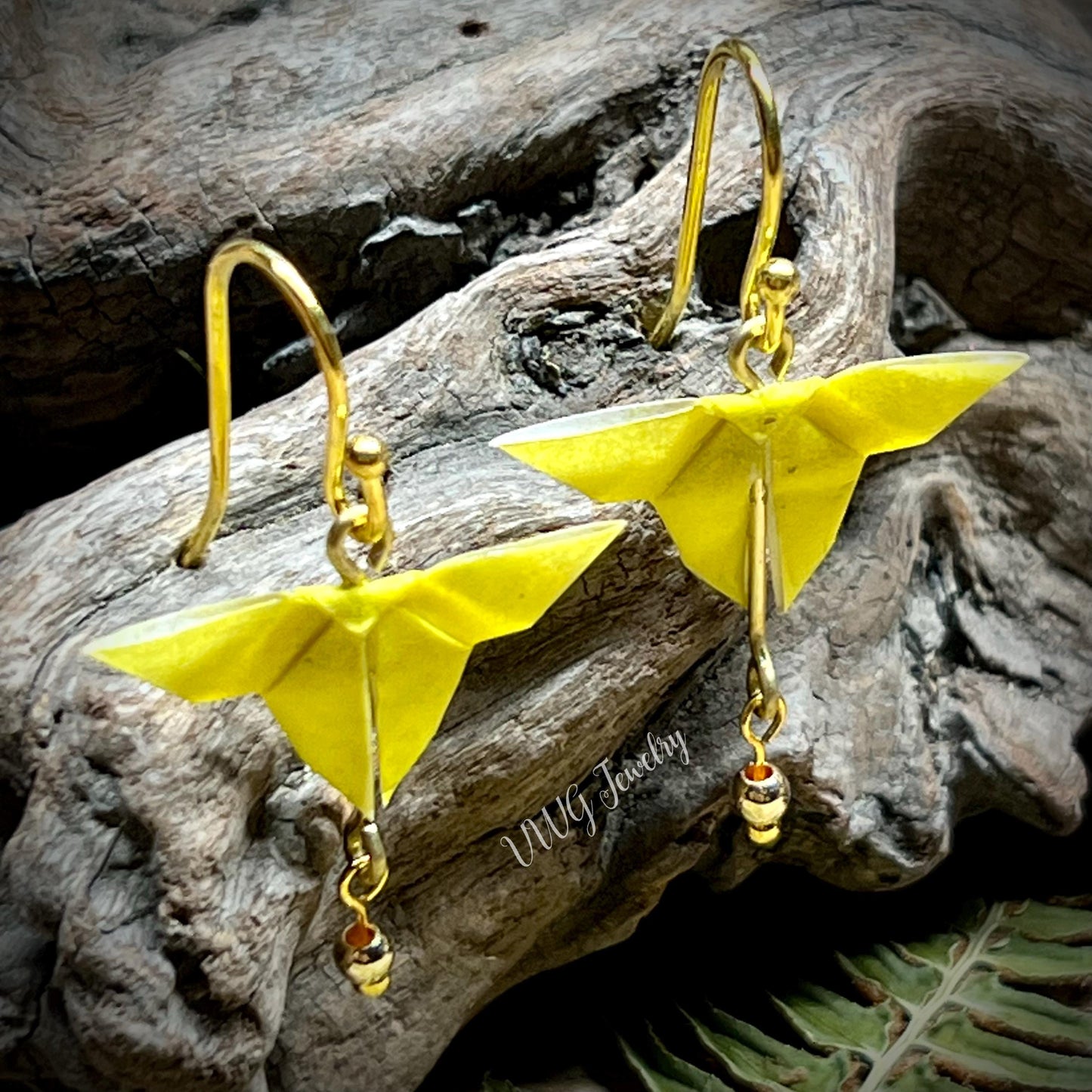 Origami Butterfly Earrings | Handmade Japanese Paper Butterfly Earrings | Lightweight Nature Jewelry